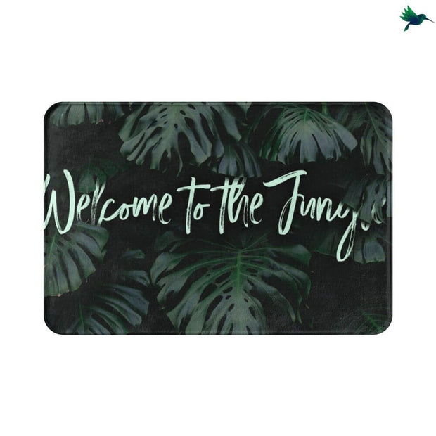 Dschungel Teppich Mit Welcome-To-The-Jungle-Motiv - Dschungel-Deko.de