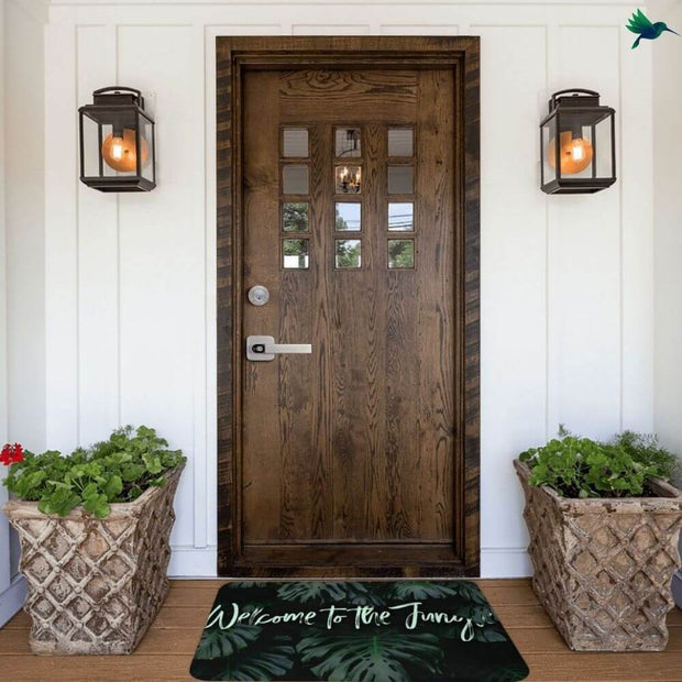 Dschungel Teppich Mit Welcome-To-The-Jungle-Motiv - Dschungel-Deko.de