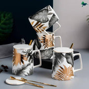 Tasse Tropisches Palmenmotiv Aus Keramik - Dschungel-Deko.de