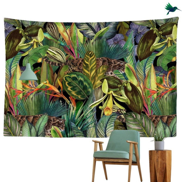 Wandteppich Exotisches Dschungelmotiv - Dschungel-Deko.de