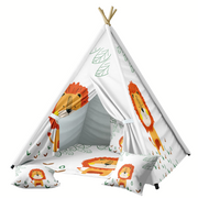 Dschungel Tipi Zelt Löwenmotiv Für Kinderzimmer - Dschungel-Deko.de