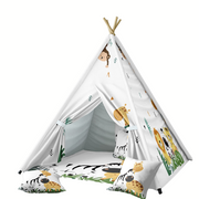 Tipi Zelt Kinderzimmer Dschungel Abenteuerzelt Safari-Motiv - Dschungel-Deko.de