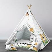 Tipi Zelt Kinderzimmer Dschungel Abenteuerzelt Safari-Motiv - Dschungel-Deko.de