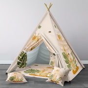 Tipi Spielzelt Dschungel Mit Giraffen Design - Dschungel-Deko.de