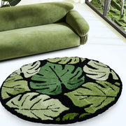 Runder Dschungel Teppich Exotisches Motiv - Dschungel-Deko.de