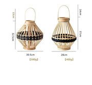 Schwarze Bambuslampe Dschungel-Deko.de