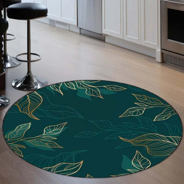 Runder Dschungel Teppich Mit Exotischem Design - Dschungel-Deko.de