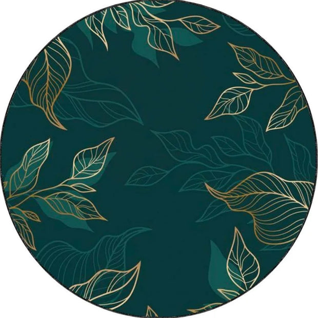 Runder Dschungel Teppich Mit Exotischem Design - Dschungel-Deko.de